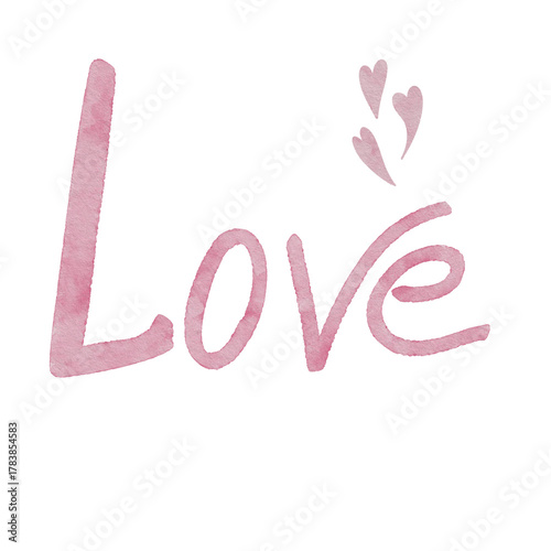 Love heart wedding valentines watercolour 