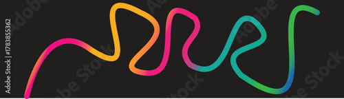 Abstract Colorful Line Art on Black Background Keywords: abstract, art, background, black, blue