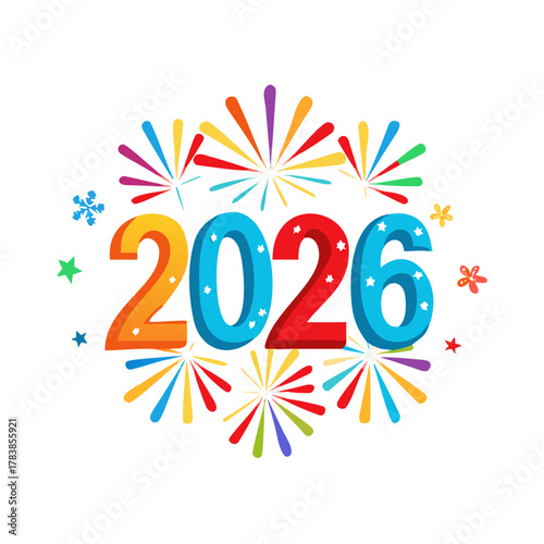 Colorful Vector Icon of Grand Fireworks Finale Celebration