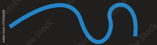 Single Wavy Gradient Line on Black Background Keywords: abstract, art, background, black, blue