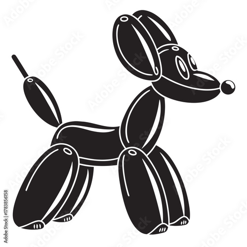 Black Silhouette of a Balloon Dog year icon