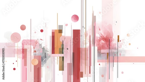 Abstract vector background with elegant vertical stripes in pastel pink, yellow, and blue, creating a modern pattern