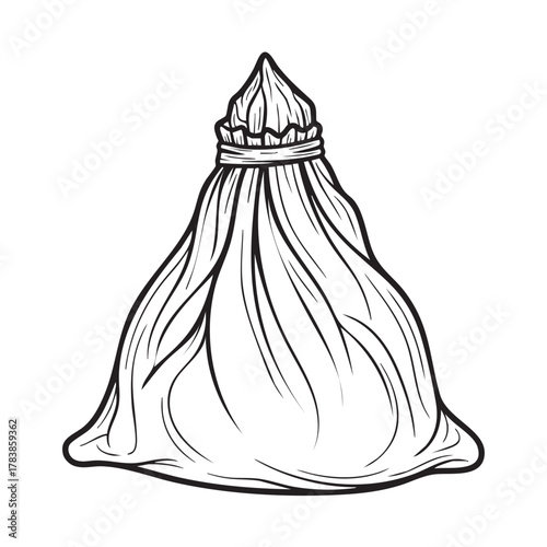 Line drawing of tied grain sheaf