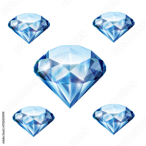 diamond on white background