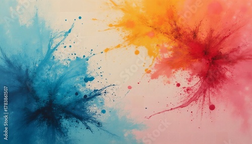 abstract watercolor background with watercolor splashes