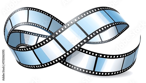 Film reel infinity loop - A symbol of endless cinematic possibilities and creativity.