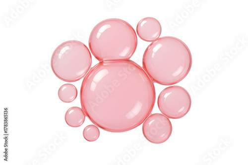 pink balloons isolated on white