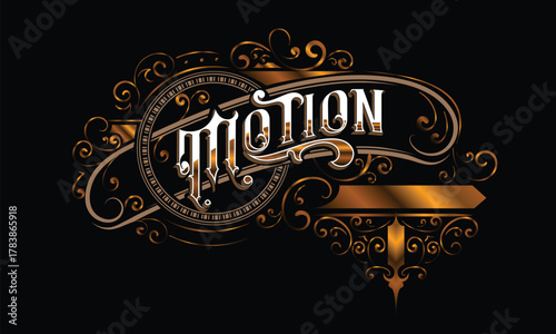 MOTION lettering custom style design