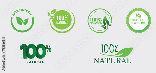 100 percent organic label set, fresh from nature organic seals.100 Percent, 100 percent original,