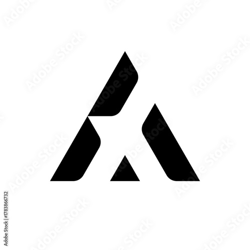 Letter BA minimalist creative monogram logo