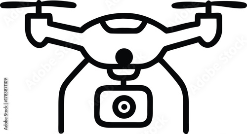 drone delivery icon thin outline