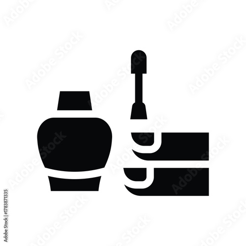  nail polish glyph icon illustration vector graphic.eps