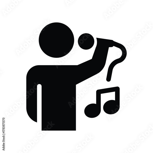  karaoke glyph icon illustration vector graphic.eps
