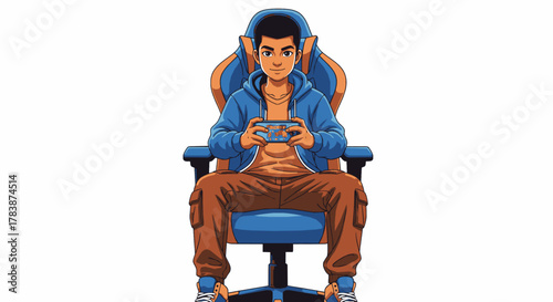 Free Fire Hero Sitting in Confident Pose