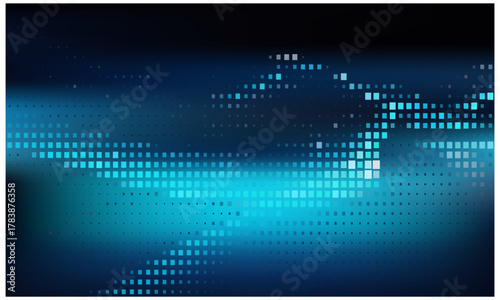 Technology digital futuristic internet network connection dark black background, green abstract cyber information communication, Ai big data science, innovation future tech line. eps10