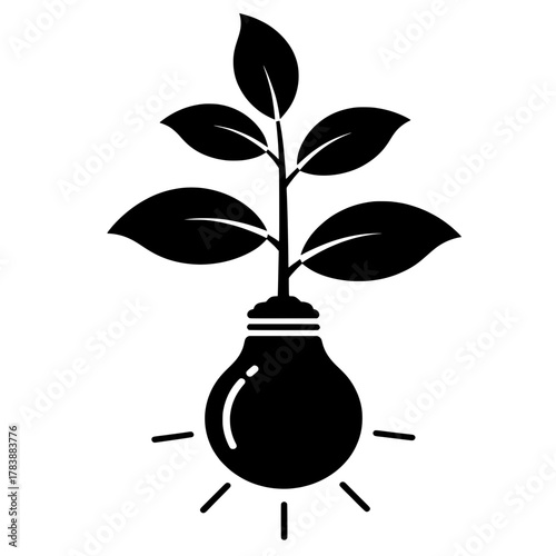 Green Idea Icon for Sustainable Growth and Innovation
