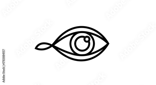 Minimalist Eye Illustration: A Symbol of Vision and Clarity.