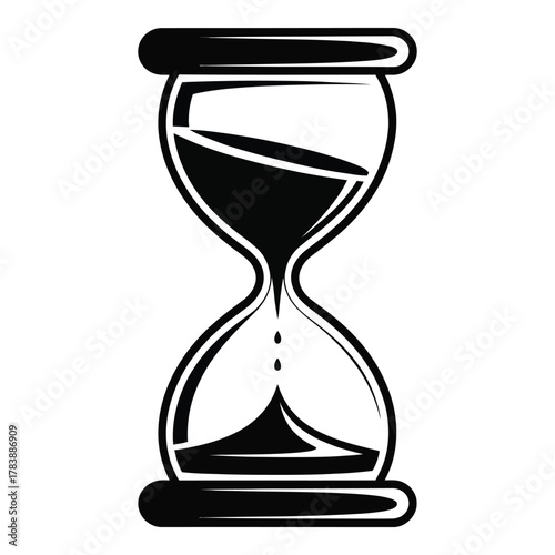 Simple hourglass illustration depicting the passage of time and deadlines