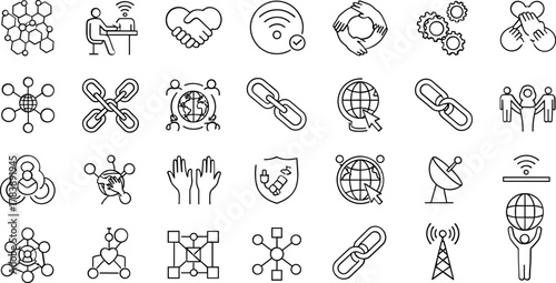 Cloud computing and data transfer icons silhouette