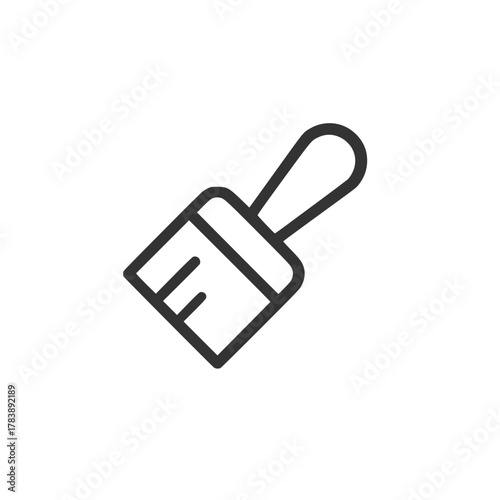 Paint brush minimalist line icon
