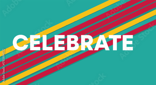 Celebrate with bold geometric lines in vibrant colors