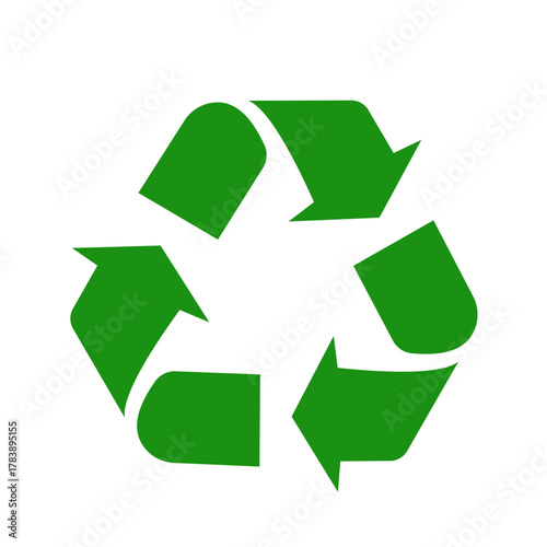  recycling symbol - vector icon