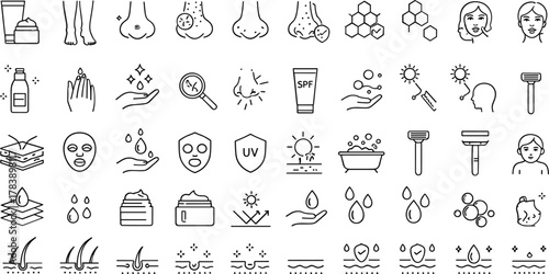 Collection of disaster and weather icons silhouette