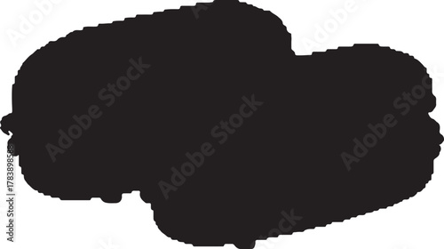 Silhouette of a classic motorcycle with detailed outline isolated on white