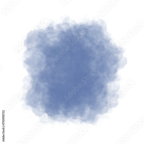 Abstract organic shape with textured edges and a soft blue core, perfect for modern design elements and creative backgrounds.