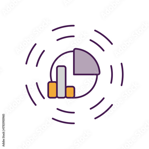Predictive Analytics Graph vector icon