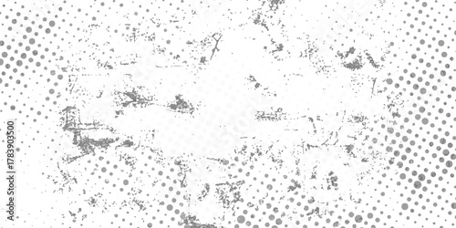 Grunge halftone dotted pattern background, aged textured distressed overlay