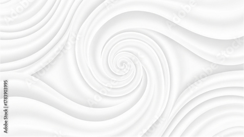 Abstract White Fabric Swirl Background with Elegant Soft Texture and Depth