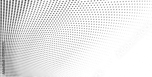 Wallpaper Mural Abstract black and white halftone pattern with curved lines Torontodigital.ca