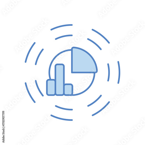 Predictive Analytics Graph vector icon