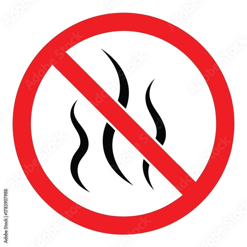 Smell prohibition sign