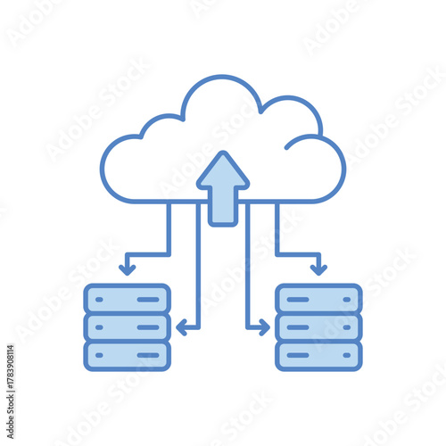 AI Cloud Server vector icon