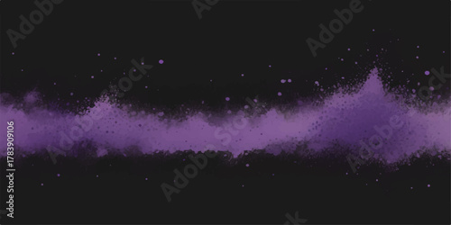 Amidst the dark abstract grunge background, shimmering black and white stars create a cosmic dust of light across the night sky