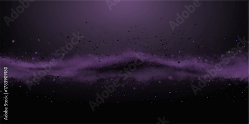 Abstract purple night sky with stars and clouds, a nebula of light and dust across the cosmos