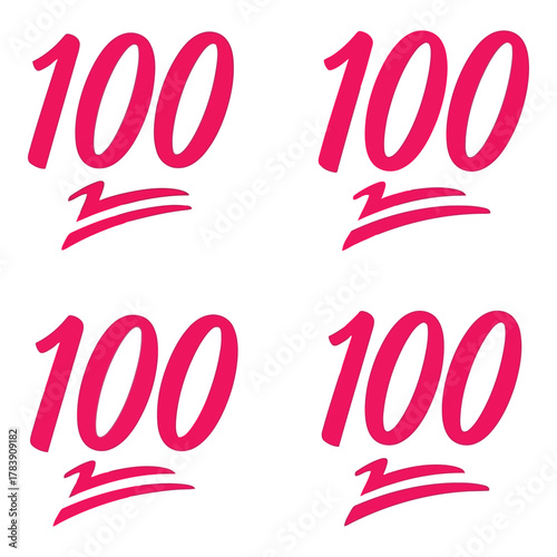 100 percent emoji symbol