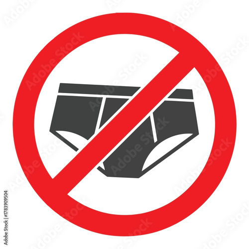 Underwear prohibited icon