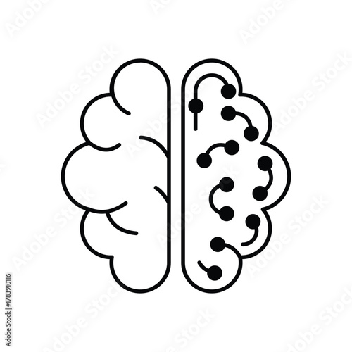 Brain Circuit vector icon