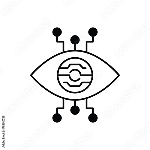 AI Eye vector icon
