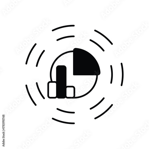 Predictive Analytics Graph vector icon