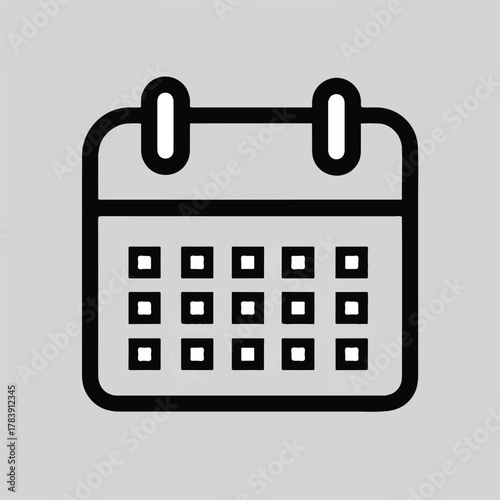 Calendar icon representing schedule appointment meeting and important date planning
