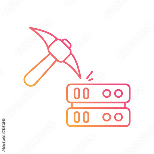 Data Mining AI vector icon