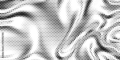Dotted gradient halftone background. Horizontal seamless dotted pattern in pop art style. Abstract modern stylish texture. Fade gradient black and white half tone background. Eps10