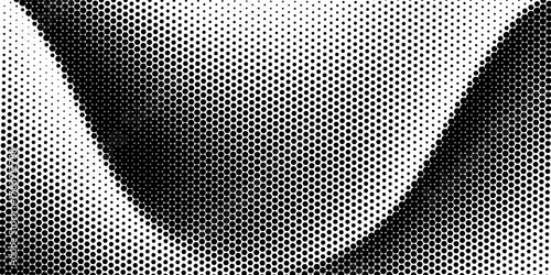 Dotted gradient halftone background. Horizontal seamless dotted pattern in pop art style. Abstract modern stylish texture. Fade gradient black and white half tone background. Eps10