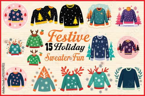 Festive holiday sweater fun for winter season