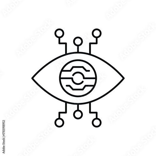AI Eye vector icon