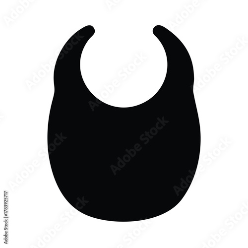 Infant bib black silhouette for baby care and feeding products